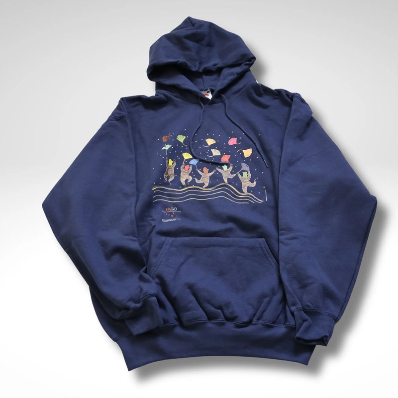 FELPA BLU NAVY CON CAPPUCCIO Azienda Regionale